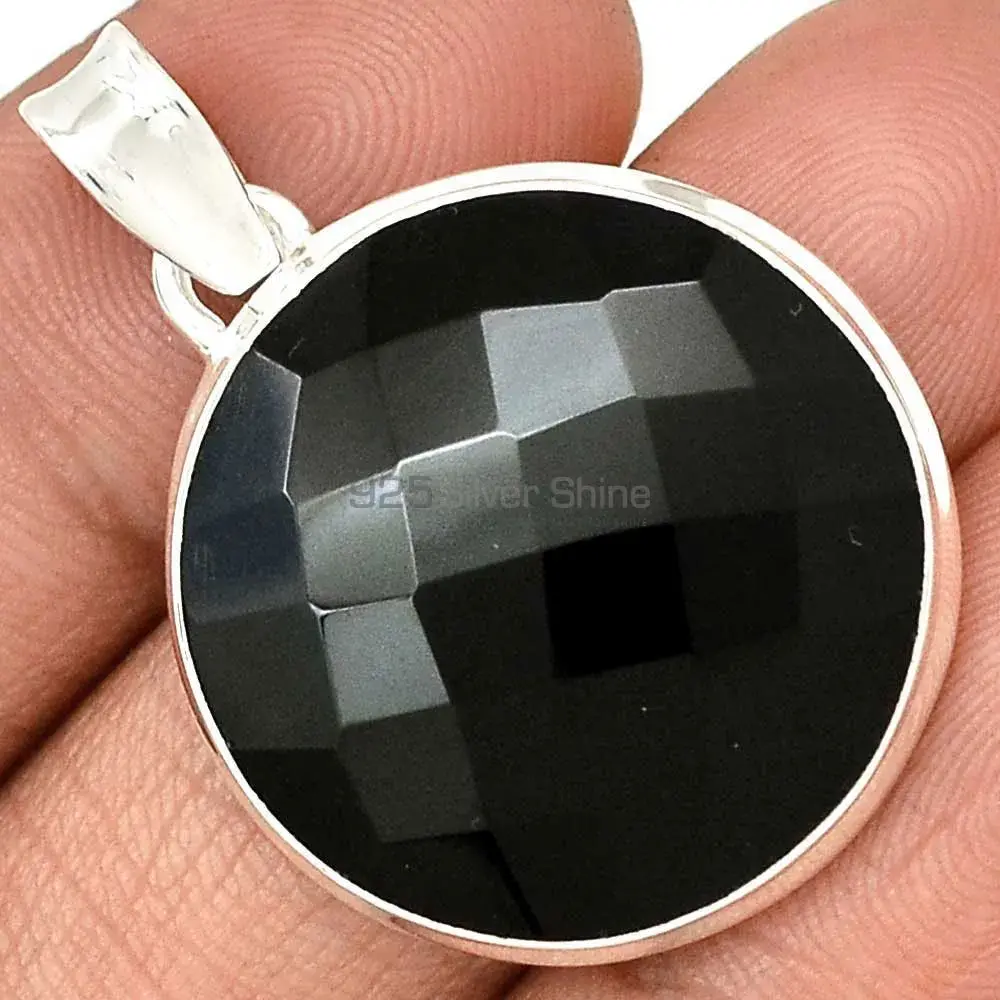 Top Quality 925 Sterling Silver Handmade Pendants In Black Onyx Gemstone Jewelry 925SP161_13