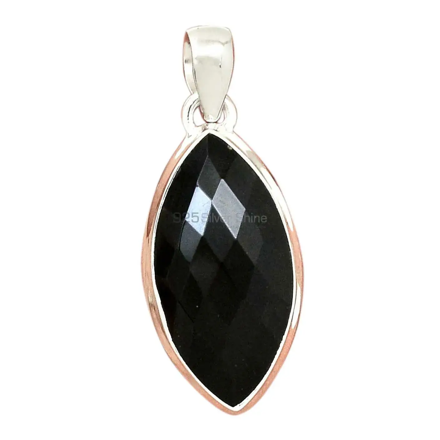 Top Quality 925 Sterling Silver Handmade Pendants In Black Onyx Gemstone Jewelry 925SP161_16
