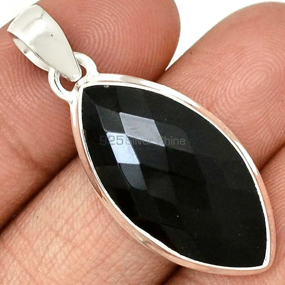 Top Quality 925 Sterling Silver Handmade Pendants In Black Onyx Gemstone Jewelry 925SP161_17