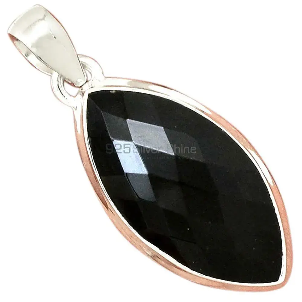 925 Sterling Silver Handmade Pendants In Black Onyx Gemstone Jewelry 925SP161_19