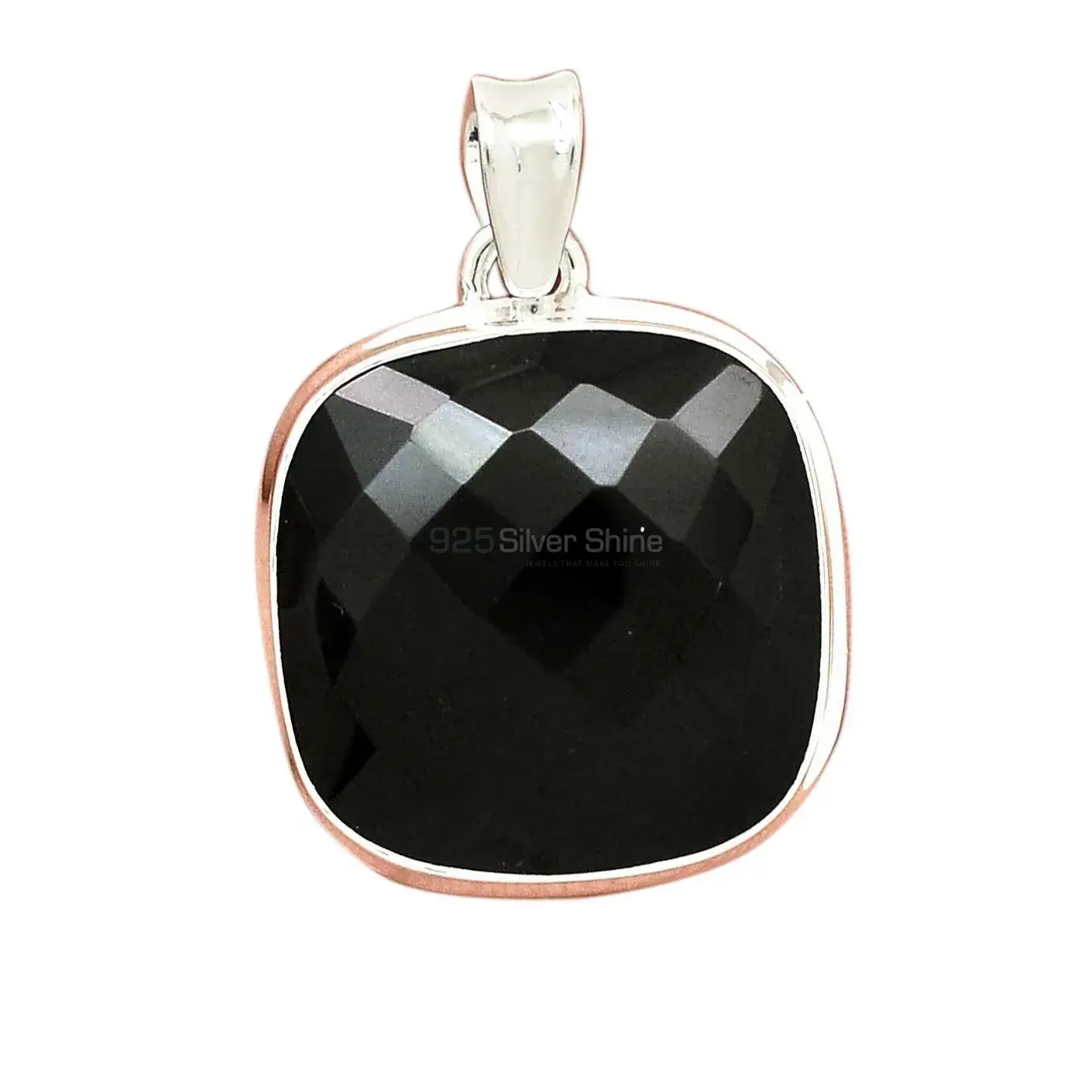 925 Sterling Silver Handmade Pendants In Black Onyx Gemstone Jewelry 925SP161_2