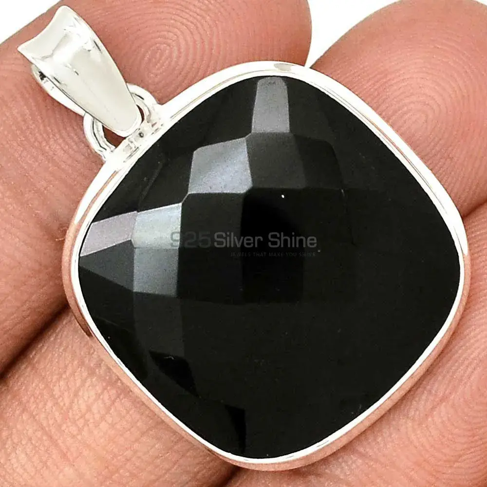 Top Quality 925 Sterling Silver Handmade Pendants In Black Onyx Gemstone Jewelry 925SP161_2
