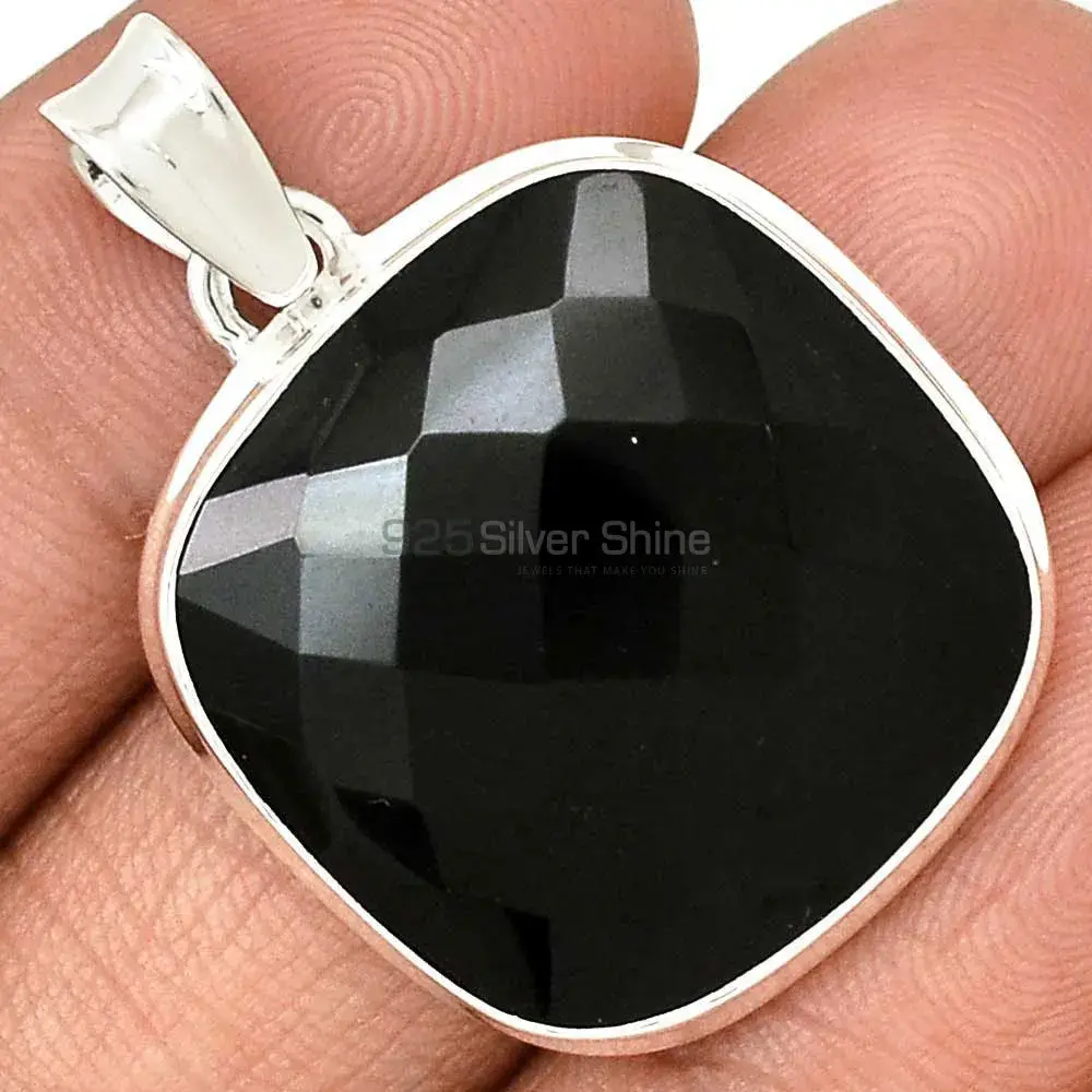 925 Sterling Silver Handmade Pendants In Black Onyx Gemstone Jewelry 925SP161_3