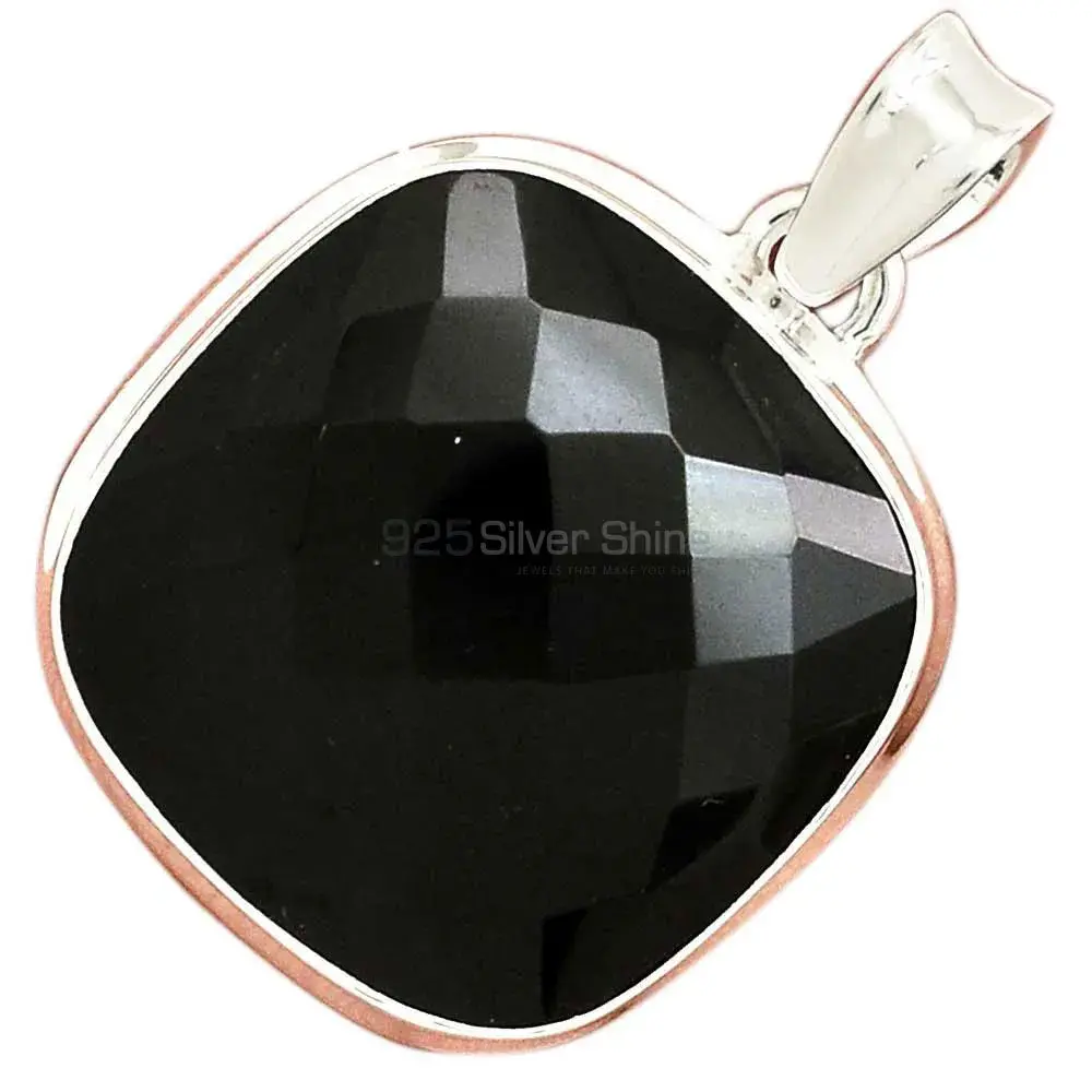 925 Sterling Silver Handmade Pendants In Black Onyx Gemstone Jewelry 925SP161_4