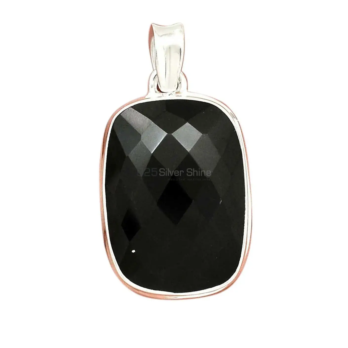 Top Quality 925 Sterling Silver Handmade Pendants In Black Onyx Gemstone Jewelry 925SP161_4
