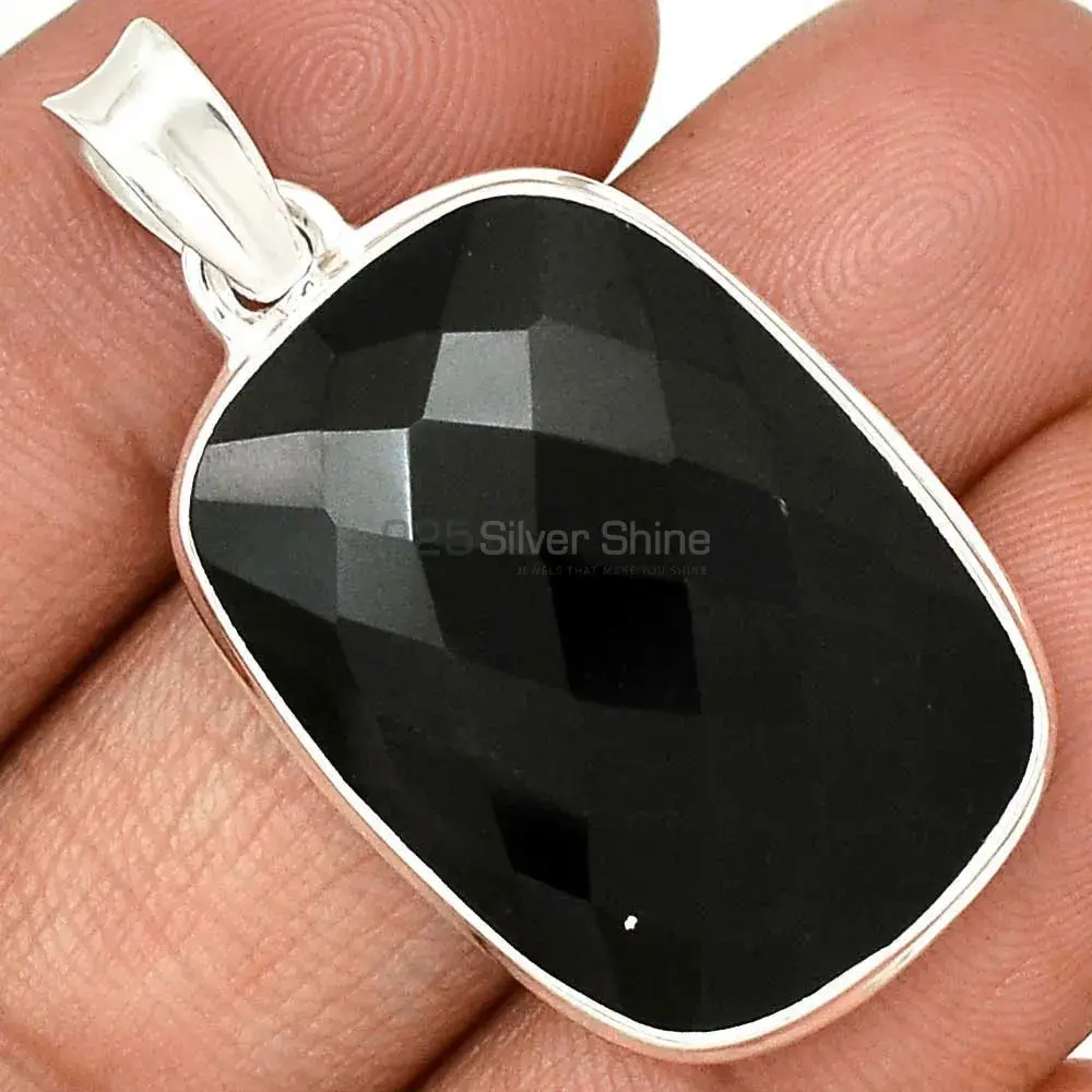 925 Sterling Silver Handmade Pendants In Black Onyx Gemstone Jewelry 925SP161_6