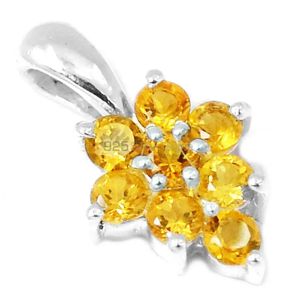 Top Quality 925 Sterling Silver Handmade Pendants In Citrine Gemstone Jewelry 925SP208-1_0