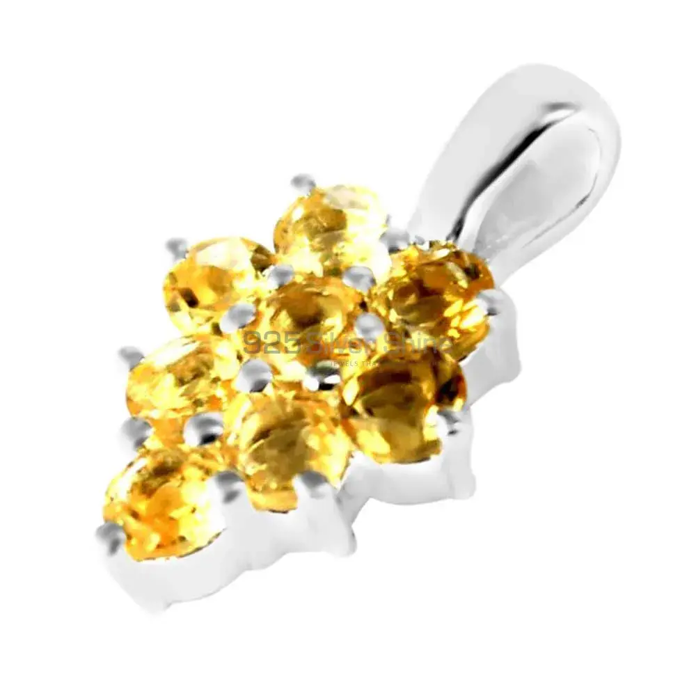 Top Quality 925 Sterling Silver Handmade Pendants In Citrine Gemstone Jewelry 925SP208-1_2