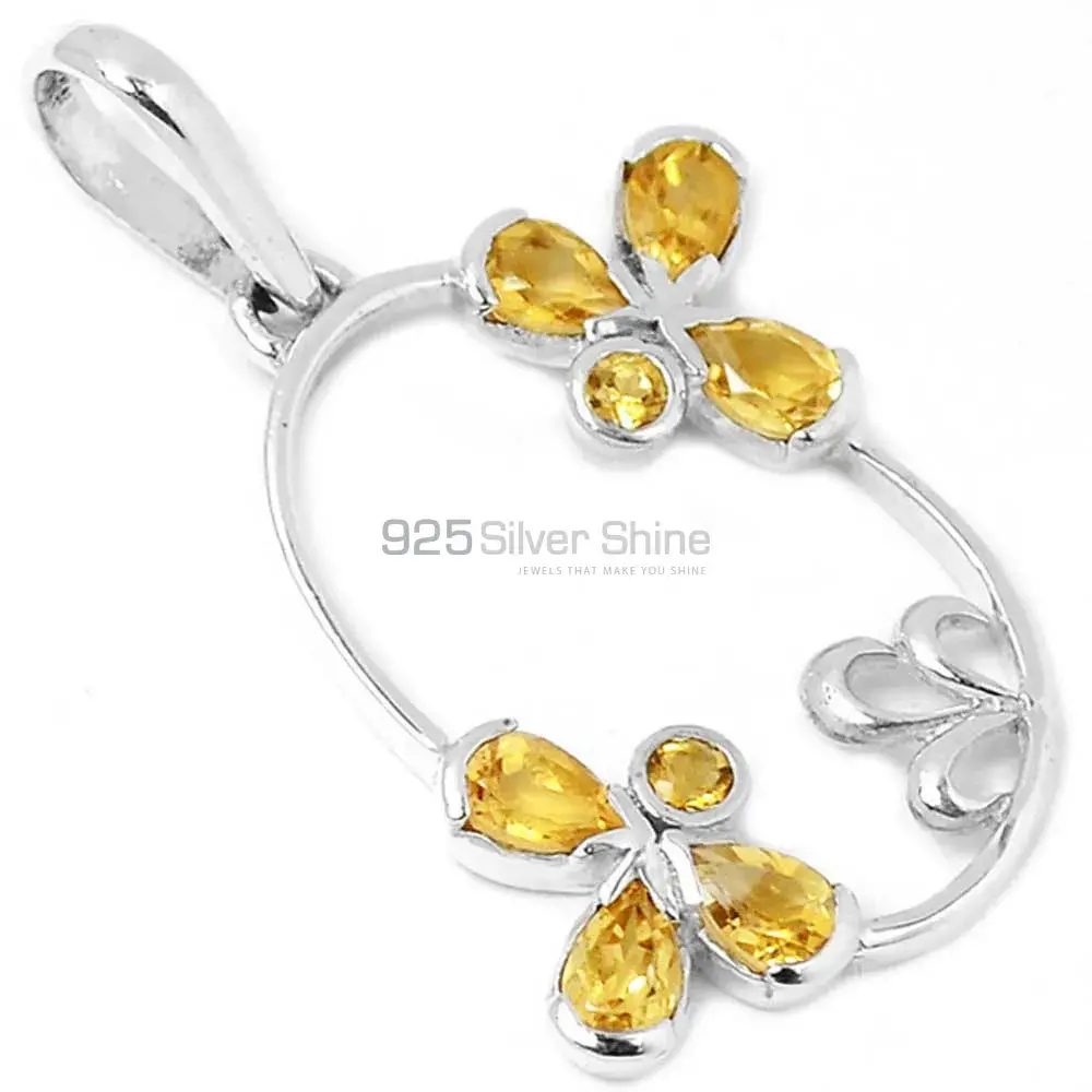 Top Quality 925 Sterling Silver Handmade Pendants In Citrine Gemstone Jewelry 925SP215-6_1