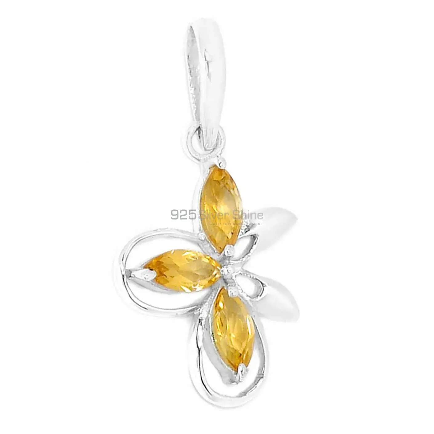 Top Quality 925 Sterling Silver Handmade Pendants In Citrine Gemstone Jewelry 925SP292-5_0