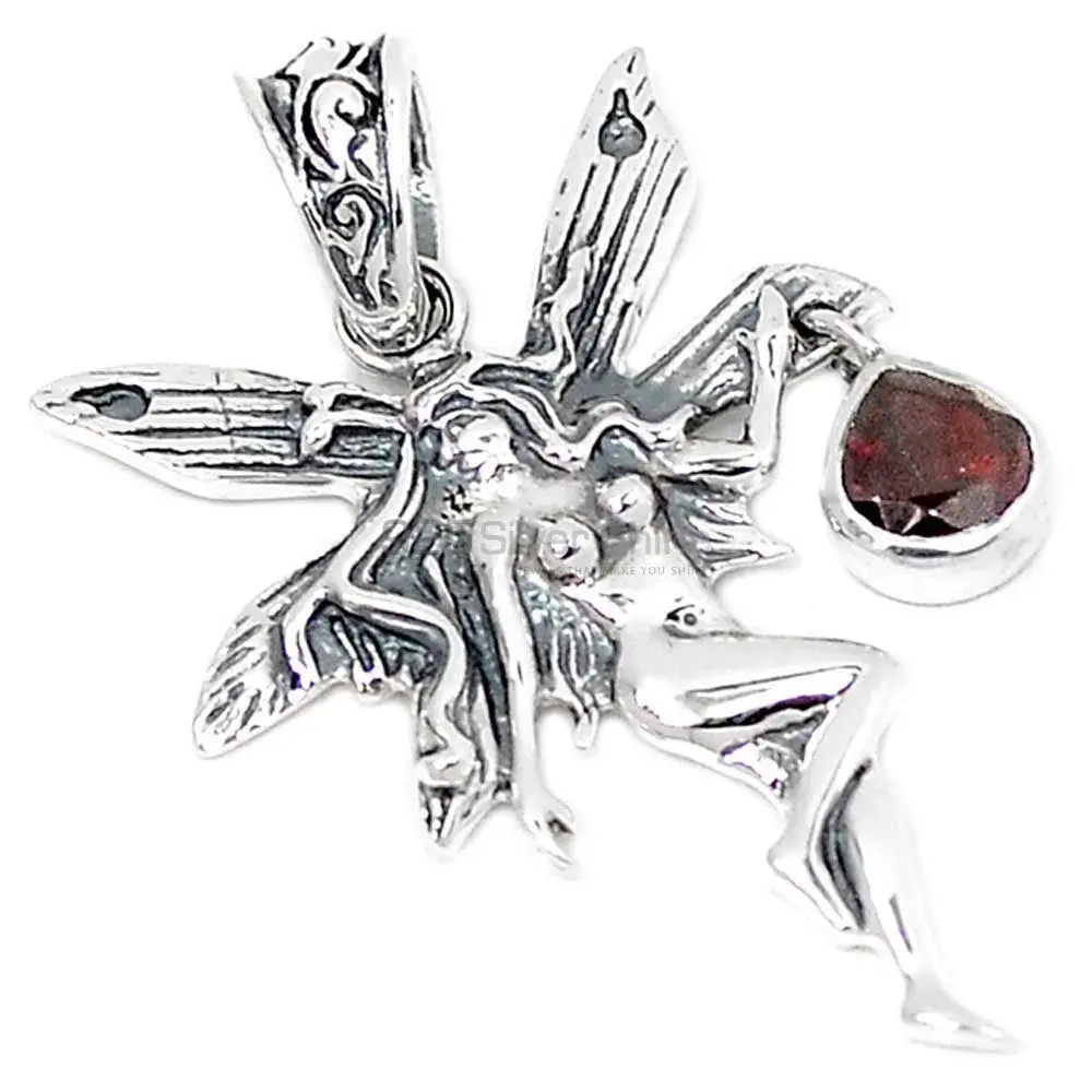 925 Sterling Silver Handmade Pendants In Garnet Gemstone Jewelry 925SSP345-2_0