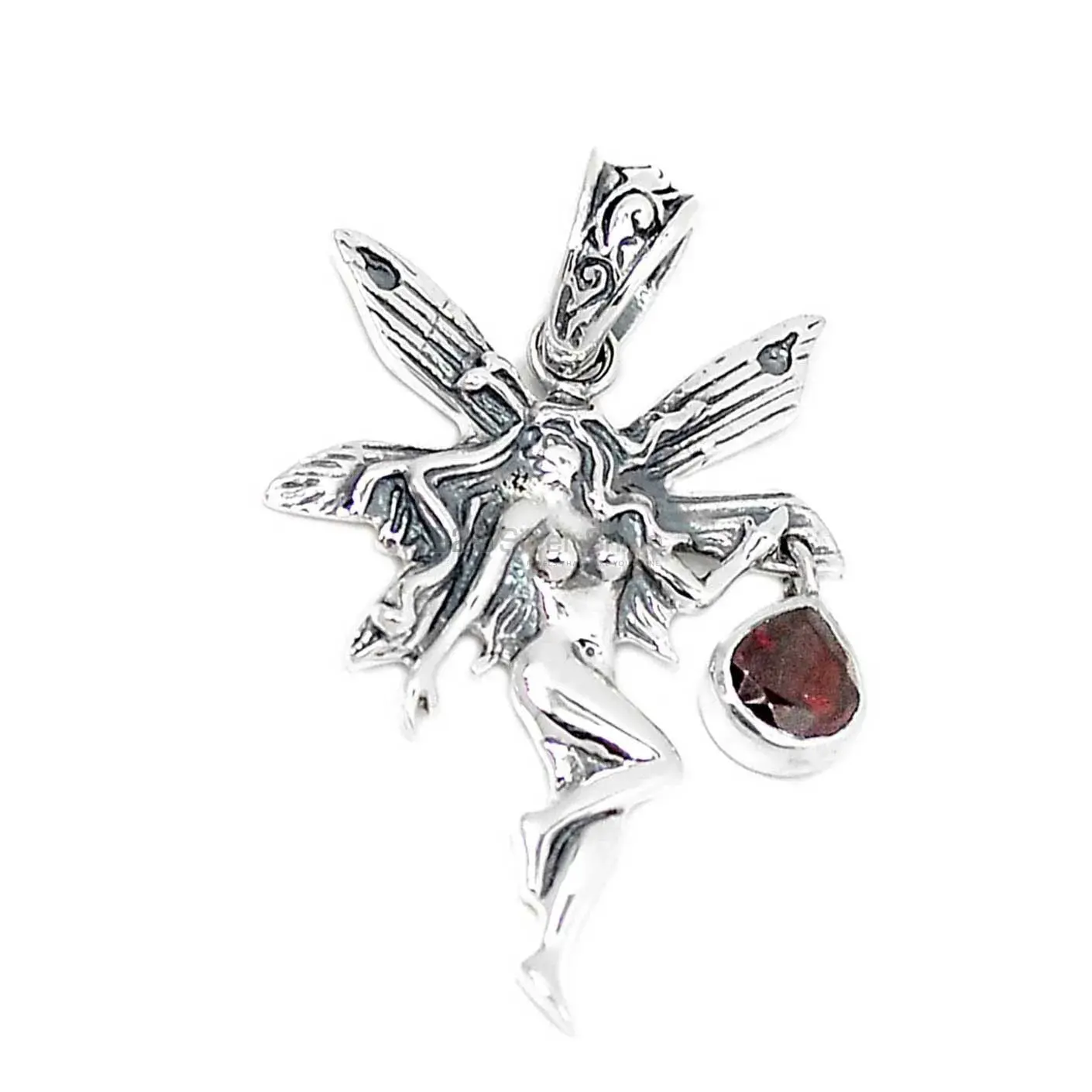 Top Quality 925 Sterling Silver Handmade Pendants In Garnet Gemstone Jewelry 925SSP345-2_0