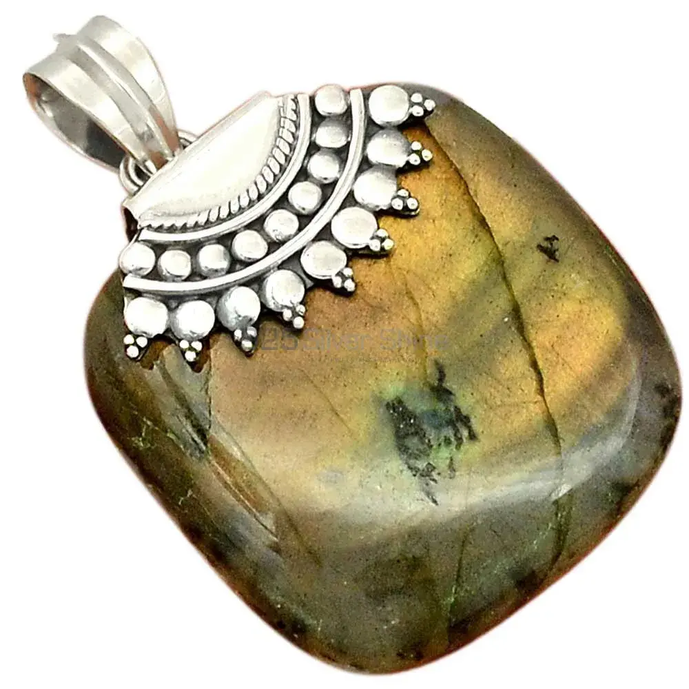 925 Sterling Silver Handmade Pendants In Labradorite Gemstone Jewelry 925SP66-1_0