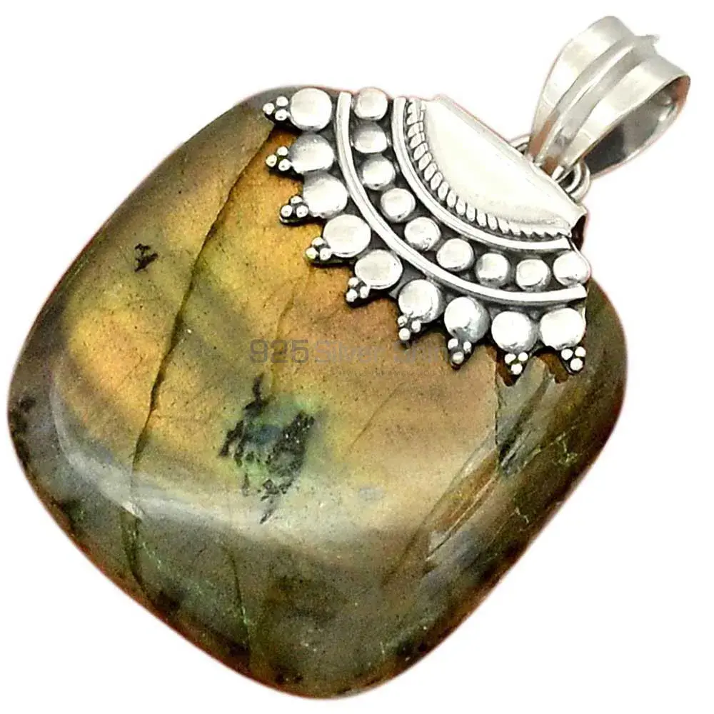 925 Sterling Silver Handmade Pendants In Labradorite Gemstone Jewelry 925SP66-1_1