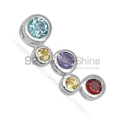 925 Sterling Silver Handmade Pendants In Multi Gemstone Jewelry 925SP1386