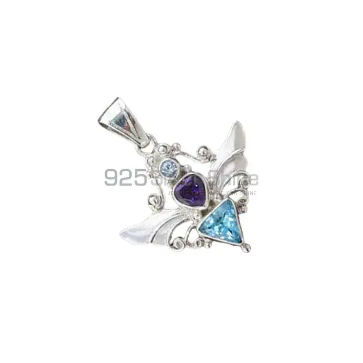 925 Sterling Silver Handmade Pendants In Multi Stone Jewelry 925SSP389
