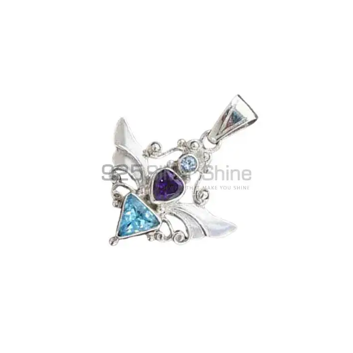 925 Sterling Silver Handmade Pendants In Multi Stone Jewelry 925SSP389_1