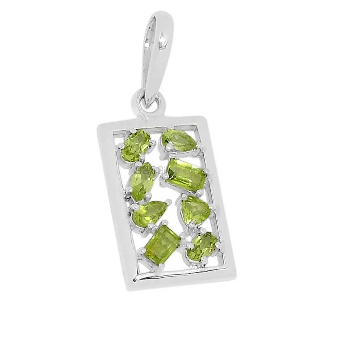 Top Quality 925 Sterling Silver Handmade Pendants In Peridot Gemstone Jewelry 925SSP305-4_0