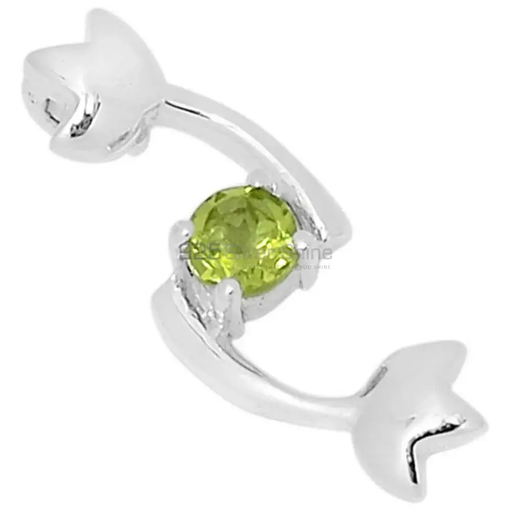 Top Quality 925 Sterling Silver Handmade Pendants In Peridot Gemstone Jewelry 925SSP326-6