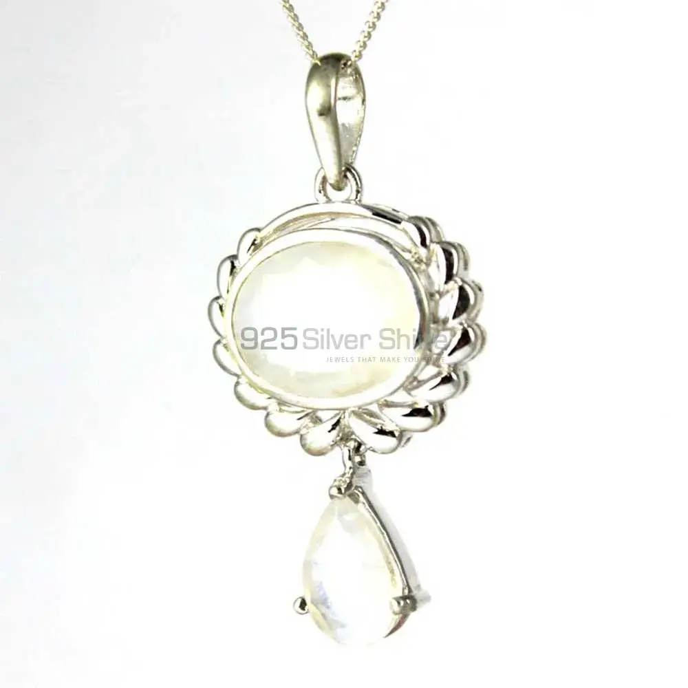 Top Quality 925 Sterling Silver Handmade Pendants In Rainbow Gemstone Jewelry 925SP231-2