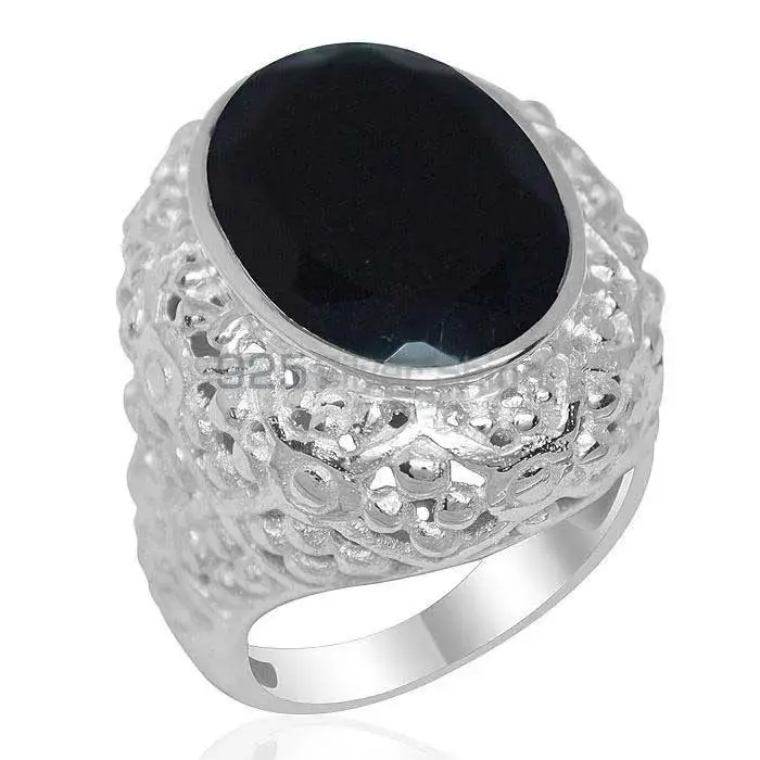 925 Sterling Silver Handmade Rings In Black Onyx Gemstone Jewelry 925SR1951_0