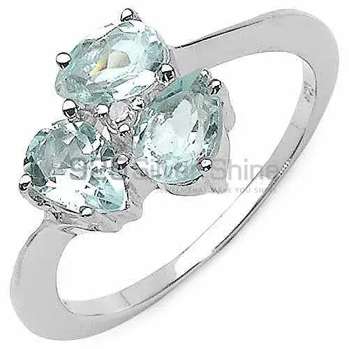 Top Quality 925 Sterling Silver Handmade Rings In Blue Topaz Gemstone Jewelry 925SR3145
