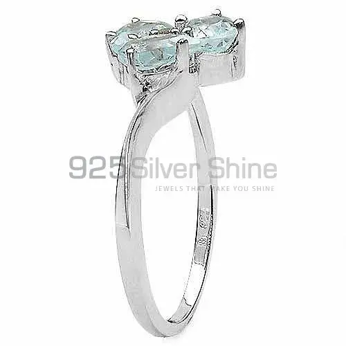 925 Sterling Silver Handmade Rings In Blue Topaz Gemstone Jewelry 925SR3145_0