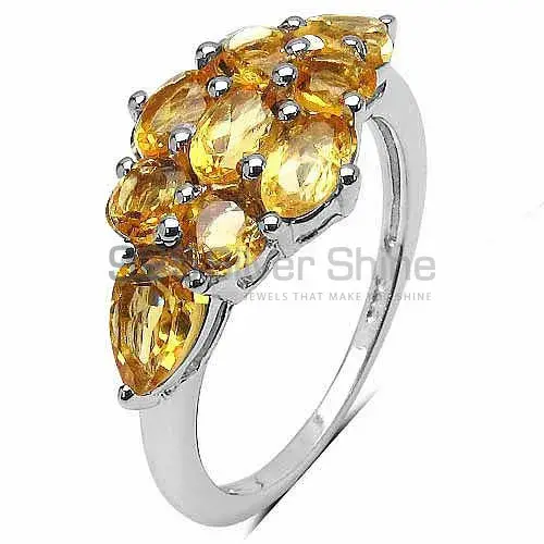 Top Quality 925 Sterling Silver Handmade Rings In Citrine Gemstone Jewelry 925SR3318