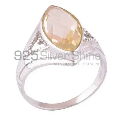 Citrine November Birthstone Silver Rings Jewelry 925SR3906