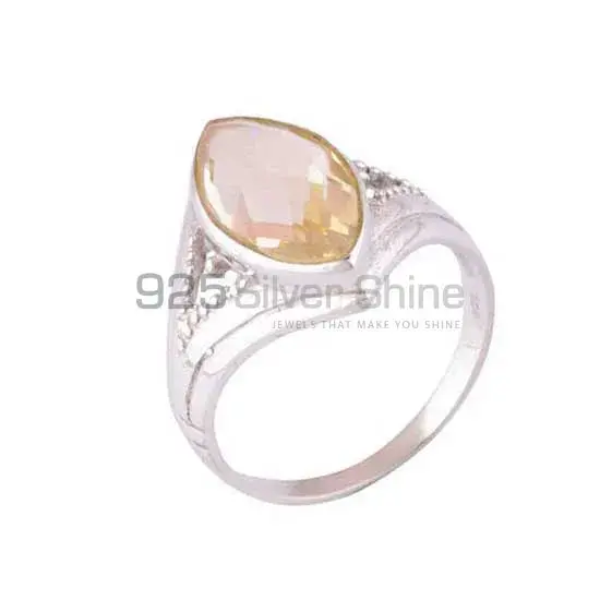 Citrine November Birthstone Silver Rings Jewelry 925SR3906_1