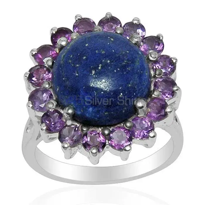 Top Quality 925 Sterling Silver Handmade Rings In Multi Gemstone Jewelry 925SR1489