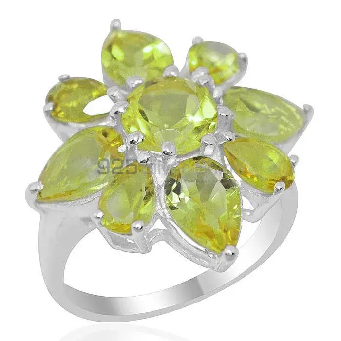 Top Quality 925 Sterling Silver Handmade Rings In Peridot Gemstone Jewelry 925SR2030