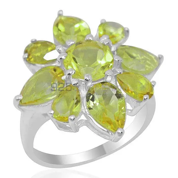 925 Sterling Silver Handmade Rings In Peridot Gemstone Jewelry 925SR2030_0