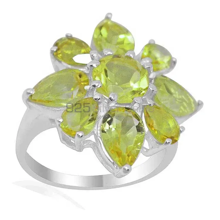 925 Sterling Silver Handmade Rings In Peridot Gemstone Jewelry 925SR2030_1