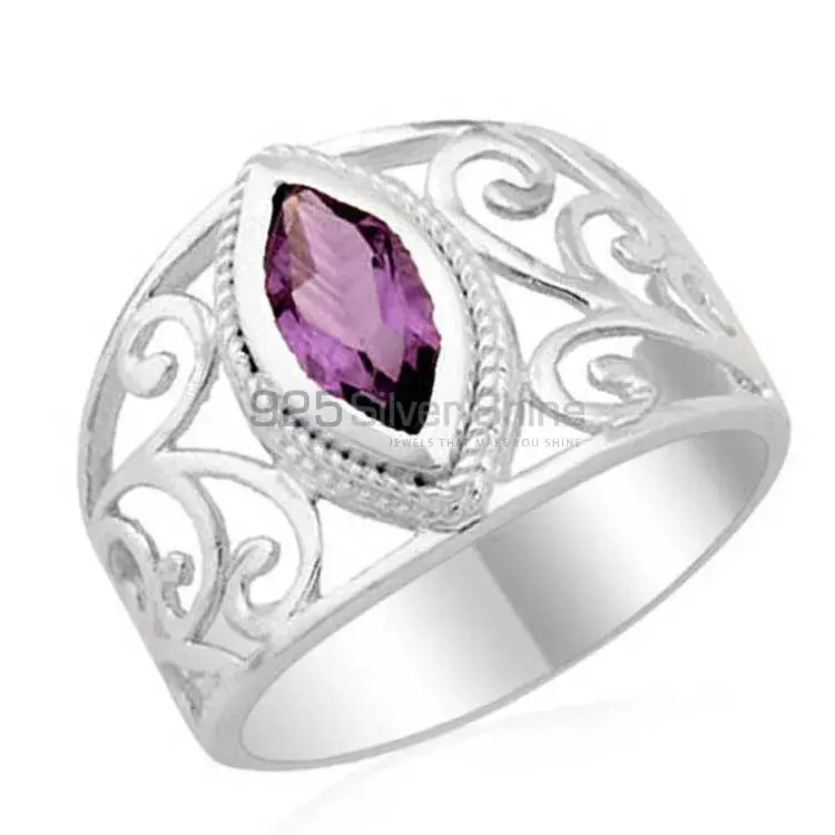 Top Quality 925 Sterling Silver Rings In Amethyst Gemstone Jewelry 925SR1802_0