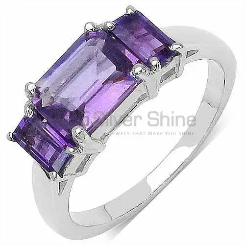 Top Quality 925 Sterling Silver Rings In Amethyst Gemstone Jewelry 925SR3142