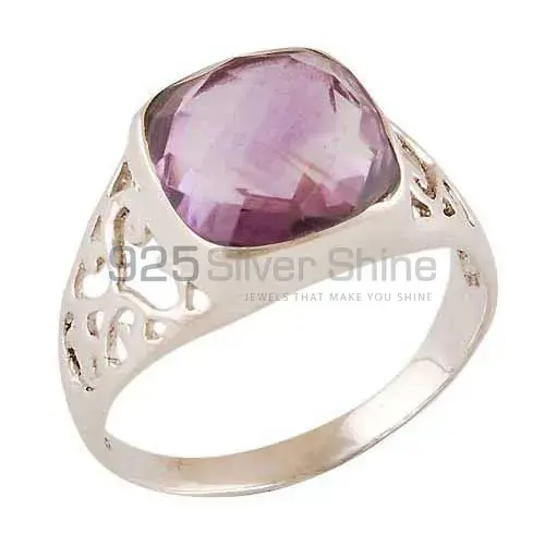 Handmade Sterling Silver Amethyst Rings Jewelry 925SR4061