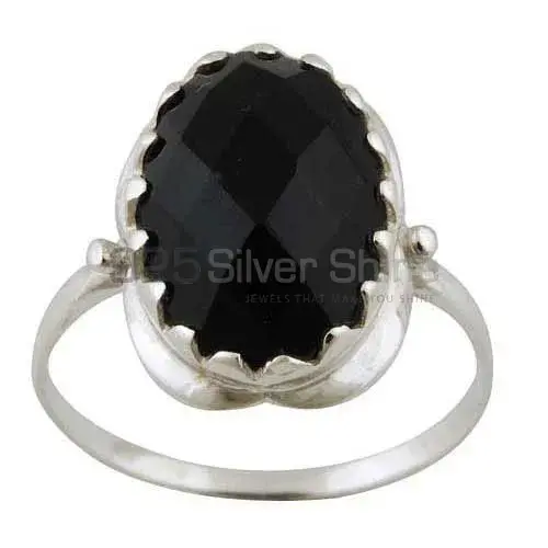 925 Sterling Silver Rings In Black Onyx Gemstone Jewelry 925SR3394