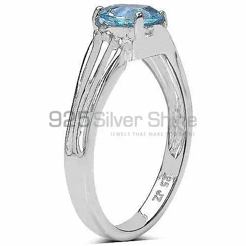 Top Quality 925 Sterling Silver Rings In Blue Topaz Gemstone Jewelry 925SR3236_0