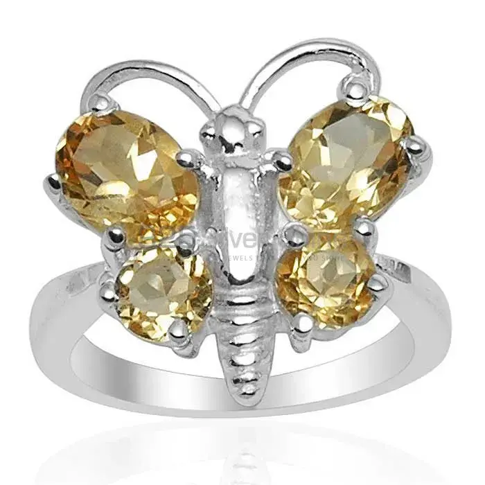 Top Quality 925 Sterling Silver Rings In Citrine Gemstone Jewelry 925SR1565