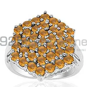 Top Quality 925 Sterling Silver Rings In Citrine Gemstone Jewelry 925SR2027