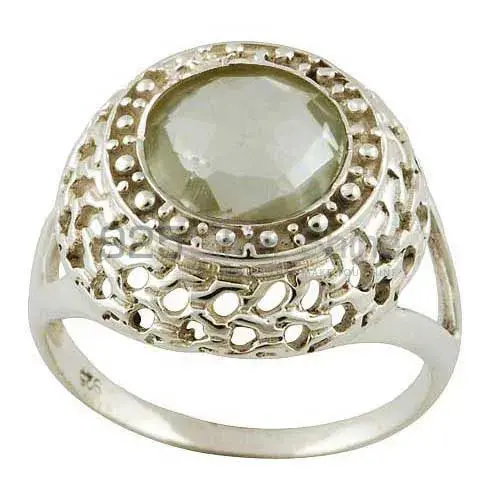 Green Amethyst Sterling Silver Engagement Rings Jewelry 925SR3552_0