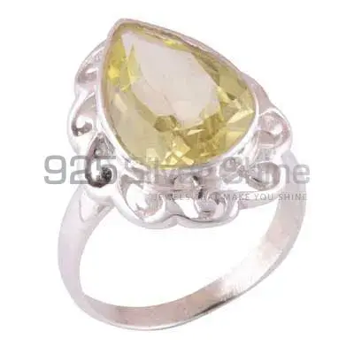 Top Quality 925 Sterling Silver Rings In Lemon Topaz Gemstone Jewelry 925SR3903