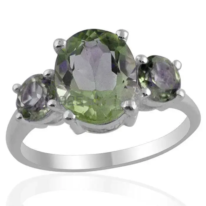 Top Quality 925 Sterling Silver Rings In Peridot Gemstone Jewelry 925SR1407