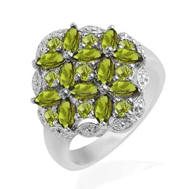 Top Quality 925 Sterling Silver Rings In Peridot Gemstone Jewelry 925SR1723_0