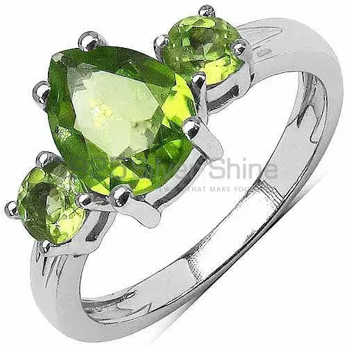 Top Quality 925 Sterling Silver Rings In Peridot Gemstone Jewelry 925SR3063