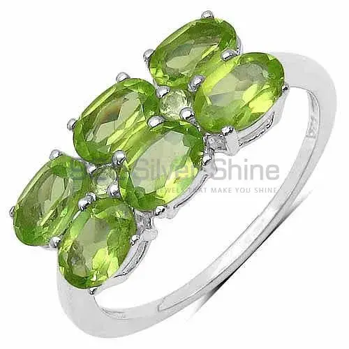 Top Quality 925 Sterling Silver Rings In Peridot Gemstone Jewelry 925SR3315
