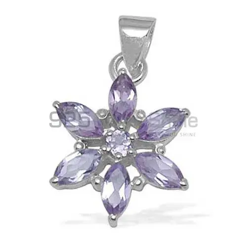 Top Quality Amethyst Gemstone Handmade Pendants In 925 Sterling Silver Jewelry 925SP1411