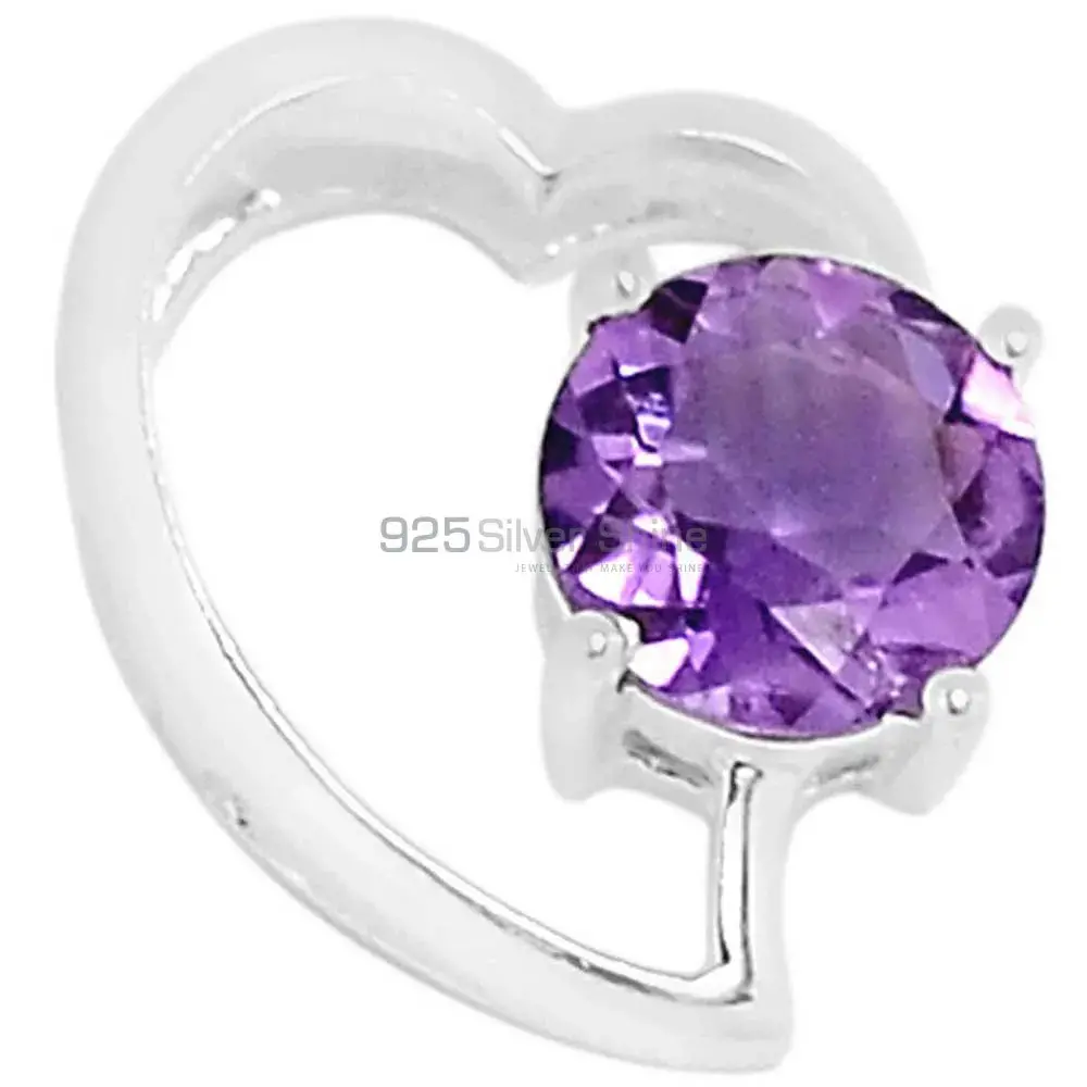 Top Quality Amethyst Gemstone Pendants Exporters In 925 Solid Silver Jewelry 925SSP310-1