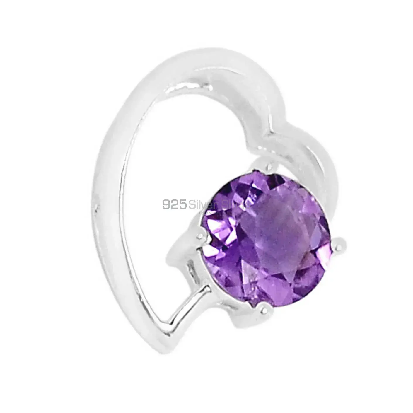Amethyst Gemstone Pendants In 925 Solid Silver Jewelry 925SSP310-1_1